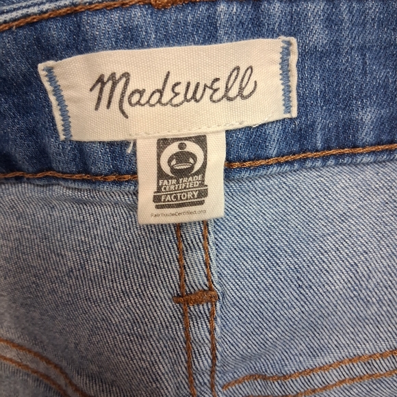 Madewell Medium Blue Cropped Bootcut Jeans Size 26 - Picture 2 of 16